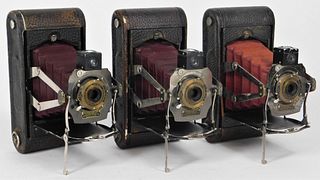 Lot of 3 Kodak No. 1A Folding Pocket Cameras #4