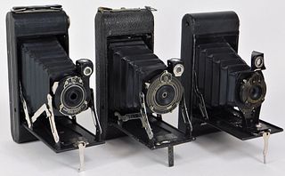 Lot of 3 Kodak Folding Cameras #8
