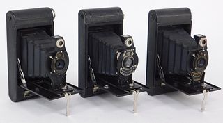 Lot of 3 Kodak No. 2 Folding Hawkeye Cameras #1