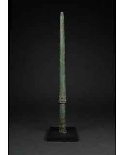 WESTREN ASIATIC DECORATED SPEAR HEAD ON STAND