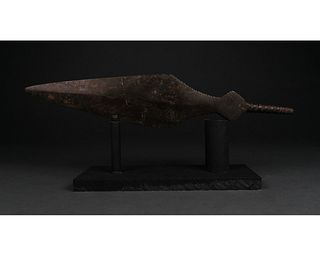MUGHAL IRON SPEAR ON STAND