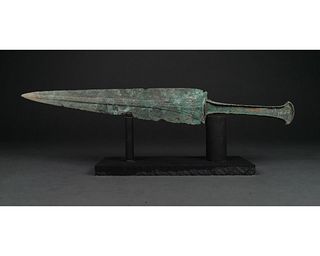 ANCIENT BRONZE SWORD WITH HANDLE