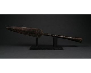 MEDIEVAL IRON SOCKETED SPEAR HEAD
