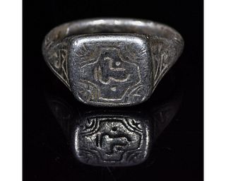 MEDIEVAL HOLY LANDS SILVER RING
