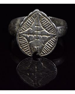 CRUSADERS SILVER RING WITH STAR OF BETHLEHEM