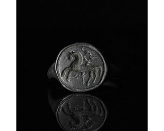RARE NORMAN RING WITH HORSE