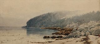 Alfred Thompson Bricher (American, 1837-1908)      Coastal Landscape, Probably Maine