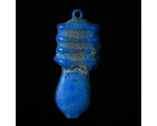 EGYPTIAN FAIENCE DJED-TOWER AMULET