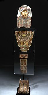 Romano-Egyptian Gilded Cartonnage Mummy Set