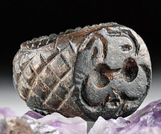 Hefty 12th C. Islamic Bronze Ring w/ Arabic Script