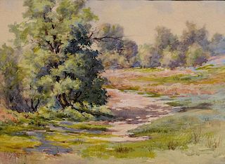 Maude Leach Watercolor/Gouache Landscape