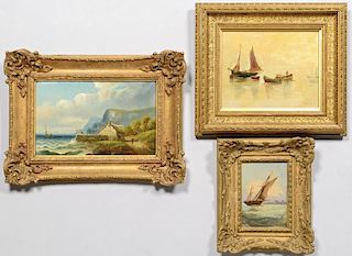 Grouping of 3 Marine Paintings