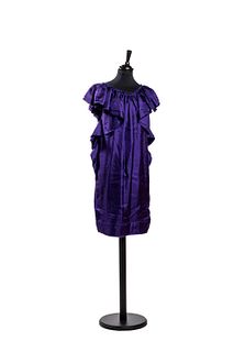 Lanvin - Purple silk satin dress