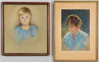 Two 20th Century Pastel Portraits