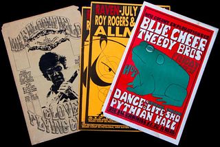 Four vintage posters.