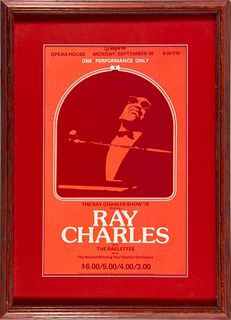 Ray Charles Show '75 Opera House Poster