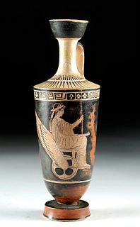 Greek Attic Red-Figure Lekythos Demeter Chariot TL'd