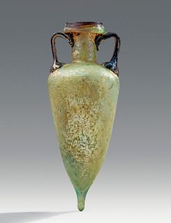 Beautiful Roman Glass Two-Handled Amphoriskos