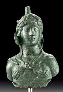 Superb Roman Bronze Applique - Young Hercules