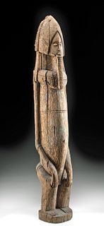 Large Early 20th C. Dogon Wood Standing Figure