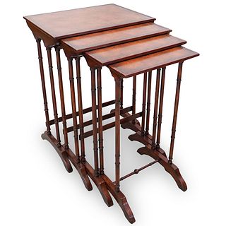 (4 Pc) Theodore Alexander Wooden Nesting Tables