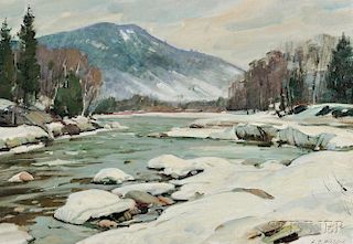 Aldro Thompson Hibbard (American, 1886-1972)      West River at Jamaica, Vermont