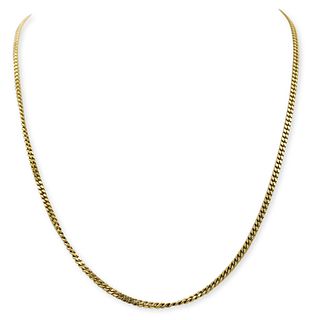 Vintage 18k Gold Cuban Link Necklace