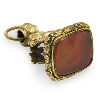19th Cent. Gold Plated Watch Fob