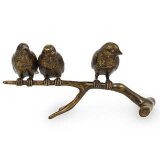 Birds Perched On a Branch Bronze