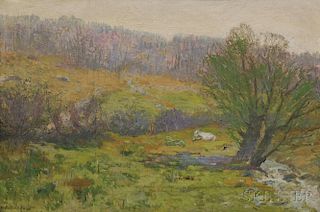 Frank Knox Morton Rehn (American, 1848-1914)      Spring Landscape