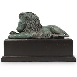 Mixed Metal Lion Statue
