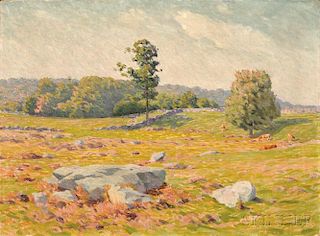 Edward Herbert Barnard (American, 1855-1909)      Cow Pasture, Early Autumn