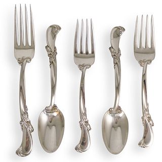 (5 Pc) Wallace Sterling Silver Utensils