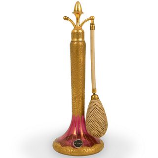 A Steuben Devilbiss Gold Perfume Atomizer