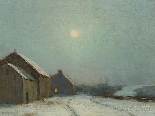 Bruce Crane (American, 1857-1937)      Winter Moonlight