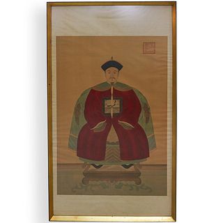Large Chinese Ancestral Painting on Silk