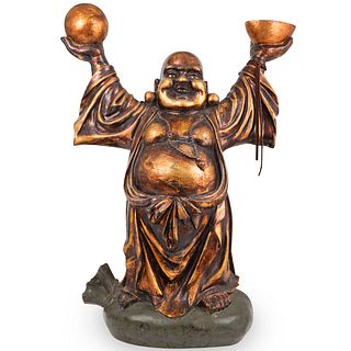 Chinese Gilt Plaster Laughing Buddha