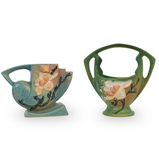 (2 Pc) Roseville Pottery Vases