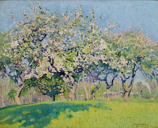 Jane Peterson (American, 1876-1965)      Flowering Trees in Bright Sunshine