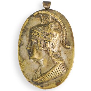 Bronze Roman Medallion Pendant