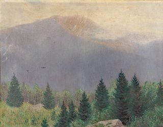 William Worcester Churchill (American, 1858-1926)      Mountains in Mist