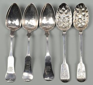 5 Sterling Serving Spoons