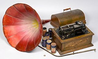 Edison Triumph Phonograph & Horn