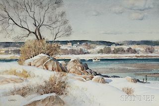 Paul Strisik (American, 1918-1998)      Winter Inlet