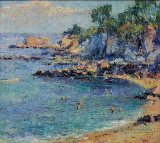 Francis Orville Libby (American, 1883-1961)      Cliff House Beach, Cape Elizabeth, Maine