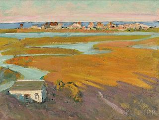 Gertrude Fiske (American, 1879-1961)      Wells Beach, Maine