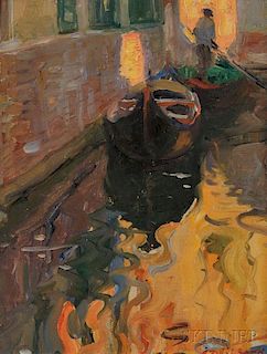 Aldro Thompson Hibbard (American, 1886-1972)      Venetian Canal Scene