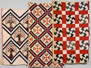 Group of 3 East TN Pieced Cotton Quilts