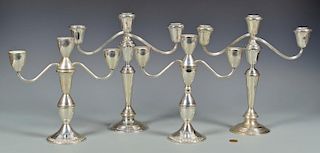 Two Pair Sterling Candelabra