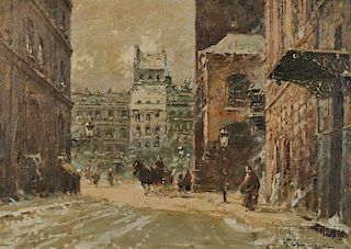 Wladyslaw T. Chemielinski (Polish, b. 1895)      Winter City View